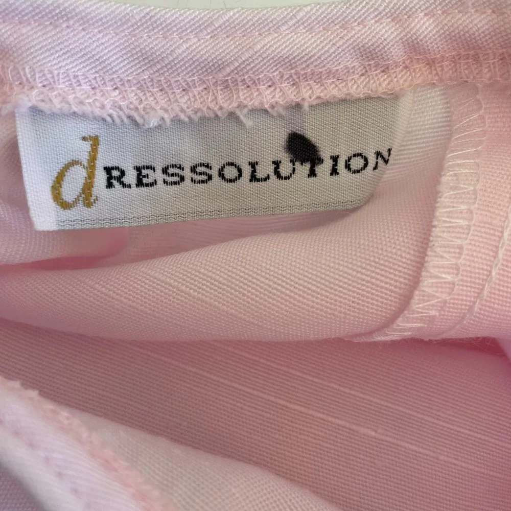 DRESSOLUTIONS Girls Pink and White Dress
